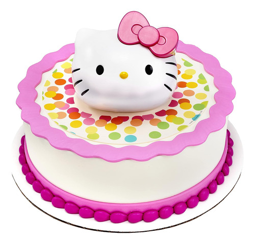 Decoset Hello Kitty Style Cake Topper, Decoración De 4 Pieza