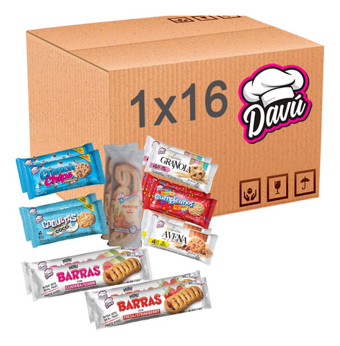 Galletas  Combo Surtido Davu 16 Unidades