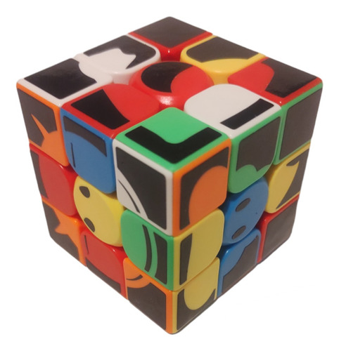 Cubo Mágico Moyu Meilong 3x3 Emoticons Colored