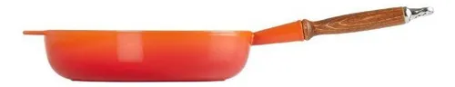 Saute Le Creuset - Sartén con mango de madera (28 cm), color naranja