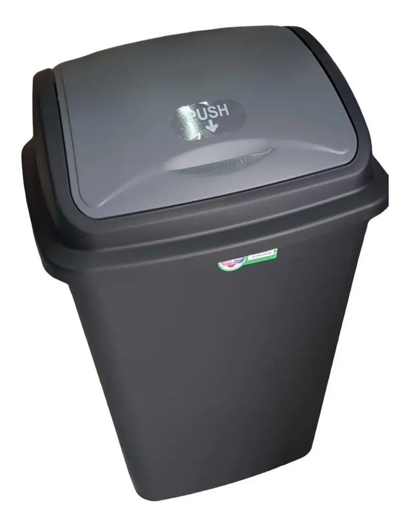 Cesto Para Basura Tapa Balancin 50 Litros Negro 1 Pieza