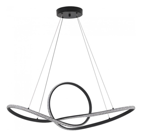 Pendente Led Wari Cristal Preto