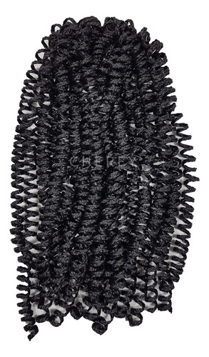 Cabelo Micro Mola Fibra Sintética 60g Crochet Braid Cor #1B
