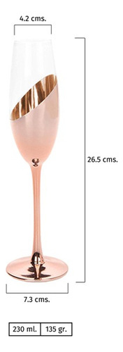 Set De 4 Copas De Champagne Encobrizadas