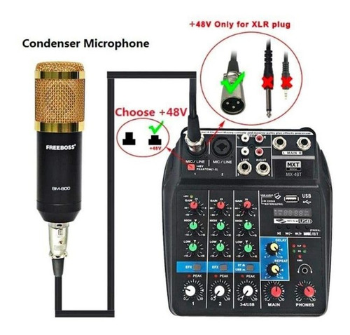 Console MXT MX-A4BT de mistura 110V/220V