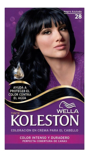 Tintura Coloración Koleston en crema tono 28 negro azulado para cabello Wella