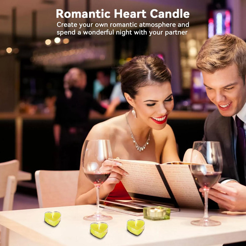 Velas De Té En De Corazón Velas De Té En De Corazón Vela Par