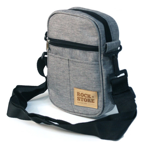 Minibag Mini Bolso  Unisex Porta Celular Impermeable Gris 