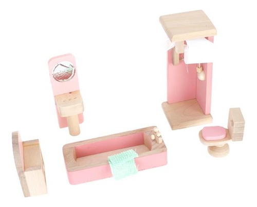 Juego De Sala De Juguete De Madera Accesorio