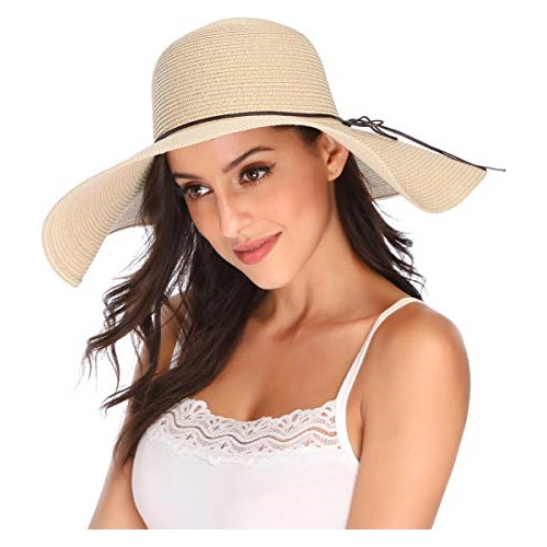 Sombrero De Paja Para Mujer Con Ala Ancha