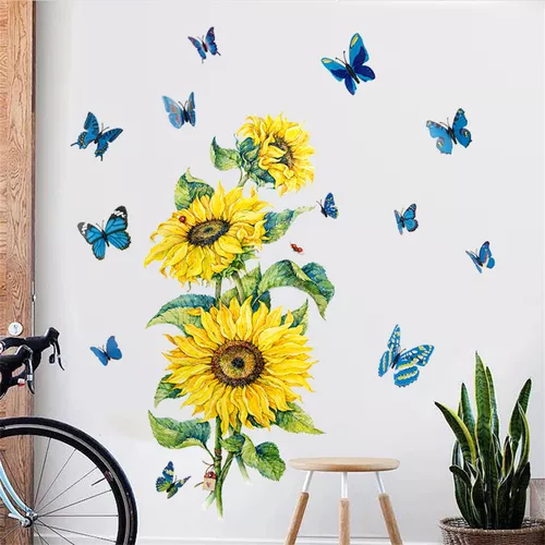 Comprar Pegatinas de pared autoadhesivas extraíbles de girasol