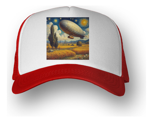 Gorra  Zeppelin Estilo Van Gogh Dibujo Cielo