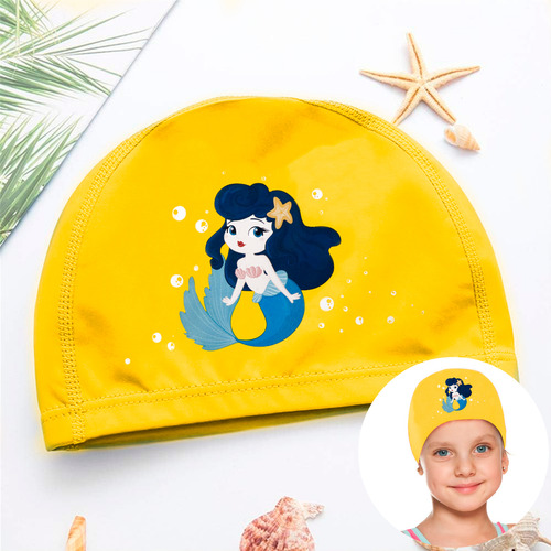 Gorro De Natación Infantil Diler Fabricado En Pu Diseño Colorido Y Estampado Divertido Protección Contra Cloro Y Ajuste Cómodo Ideal Para Niños Clases Vacaciones Alberca Diseño Princesas