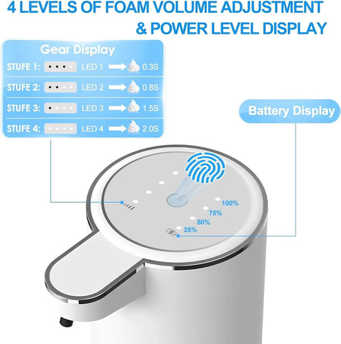 Dispensador Automático De Jabón En Espuma P11 De 380 Ml