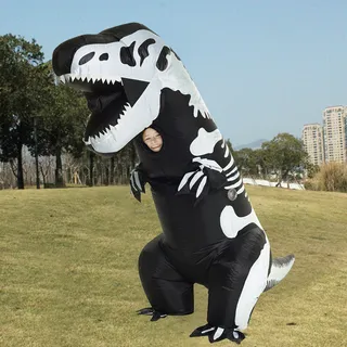 fantasia os fantasmas se divertem Fantasia De Dinossauro Inflável Divertida Festa De Halloween