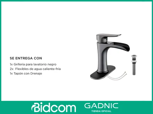 Grifería Monocomando Lavatorio Bajo Para Baño Gadnic
