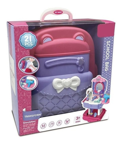 Juguete Set Tocador Para Mascotas Mochila Funny Land