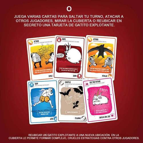 Gatitos Explosivos Exploding Kittens Tarjeta Juego De Mesa