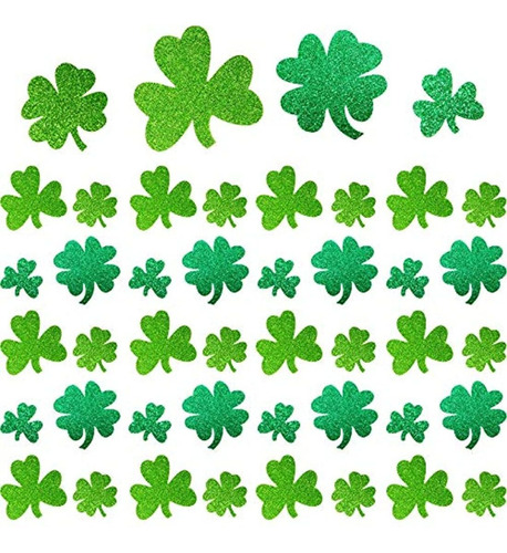 Zonon 46 Piezas Verde Con Recortes De Trébol Irlandés