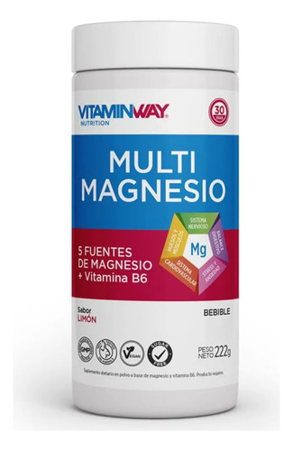 Vitamin Way Multi Magnesio En Polvo Bebible Máxima Absorción