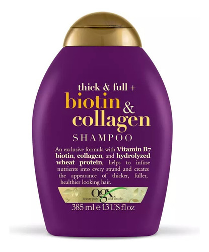 Ogx Shampoo De Biotin & Collagen 385ml