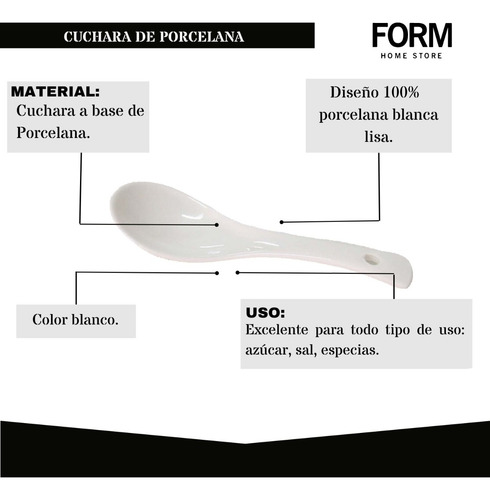 Cuchara De Porcelana
