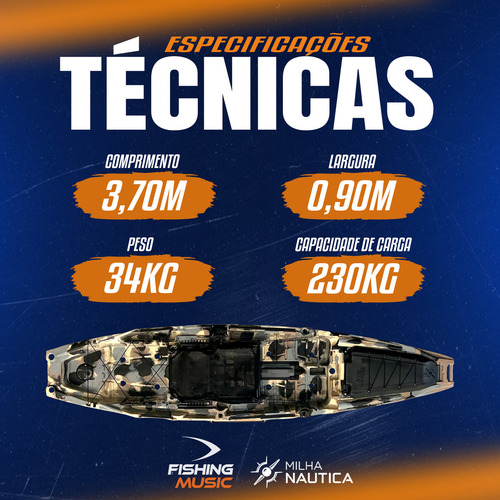 Milha Nautica Pesca E Lazer Fishing Music - Predador 1290 Fijo Desierto