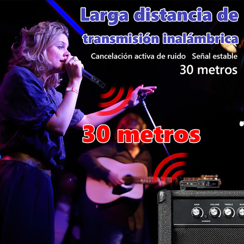 Sistema De Micrófonos Inalámbricos Transmisor Y Receptor x3 Casita Color Negro