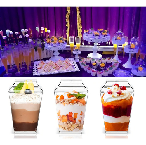 20 Vasos Para Postres Utensilio Reposteria Set De Vasos Shot