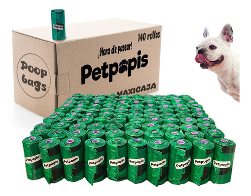 2100 Bolsas Biodegradables Para Perro (maxicaja 140 Rollos)