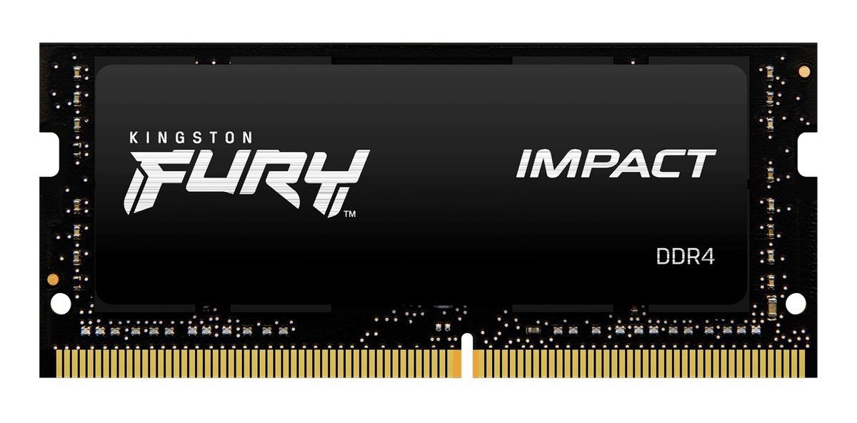 Memoria RAM Fury Impact DDR4 gamer color negro  8GB 1 Kingston KF432S20IB/8