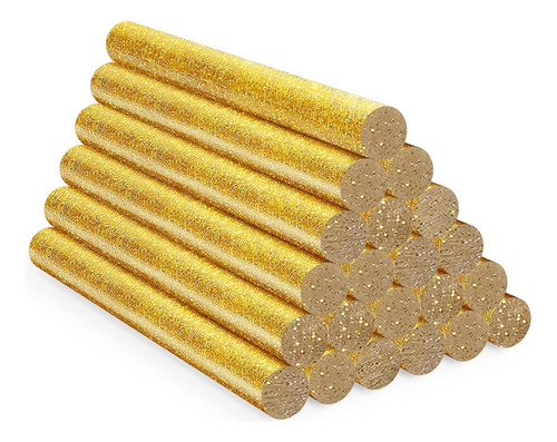 Glitter Gold Hot Glue Sticks, Enpoint 24 Pcs Stacks De Pluet