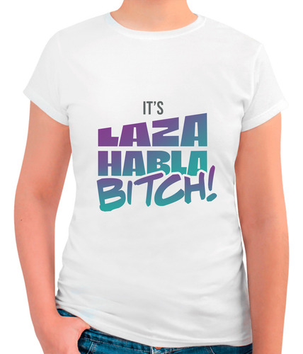 Playera Blusa Mujer Laza Habla Podcast - Lhb Algodón Peinado