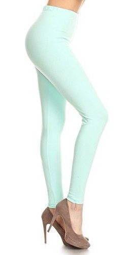 Ncl32-mint-xl Algodón Spandex Sólido Leggings, Tck2w