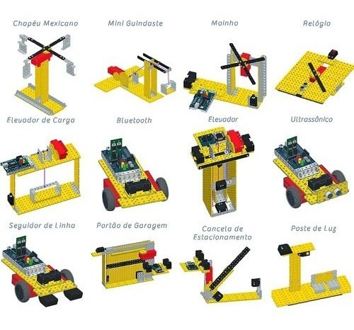 Kit Robótica Modelix 12 Projetos M16 Bluetooth Etc Novo 858