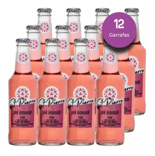 12x Tônica Pink Lemonade St Pierre Long Neck 200ml