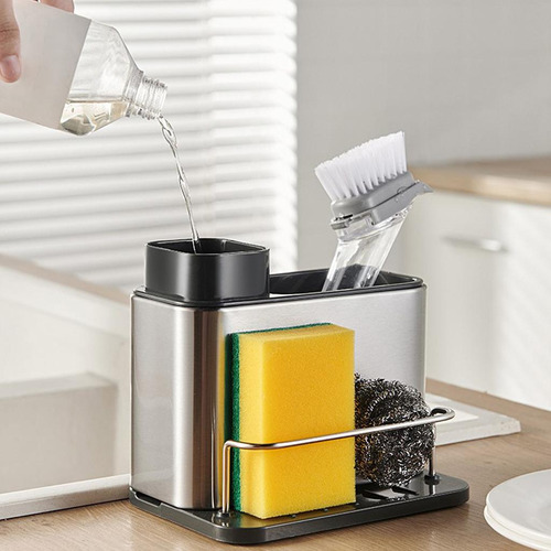 Dispensador De Jabón, Dispensador De Esponja Y Soporte Para