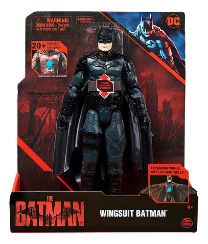 Figura Articulada The Batman Wingsuit Con Luz Y Sonido-lanus