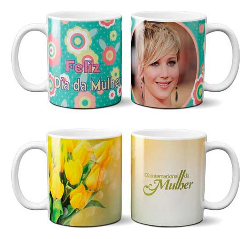 Estampas Sublimação Canecas Dia Internacional Mulher