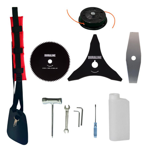 Podador De Grama Gasolina Kawashima Bcj431 1,7hp + Kit Facas