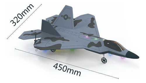 Avión De Control Remoto F22 Fighter Epp Espuma 4 Canales