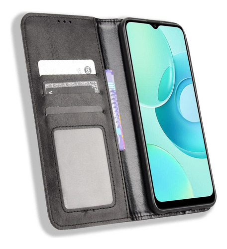 Funda For Wiko T10 Pu Cartera De Cuero Cierre Magnético