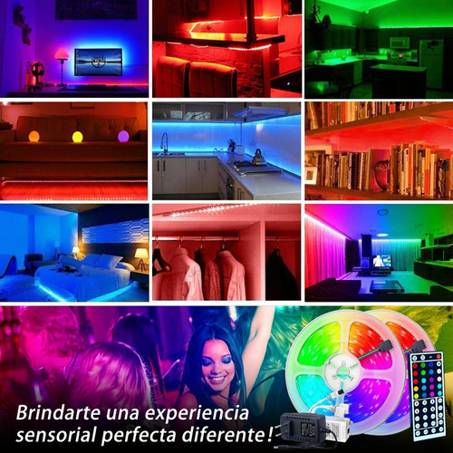 Luz De Decoración De Cuarto Rgb De 10 M Con Control Remoto