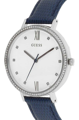 Imagen 2 de 4 de Reloj Guess Mujer W1153l3 Cuero Azul