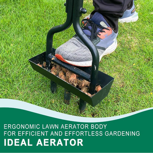 Herramienta Manual Para Airear Césped Con Canasta Para