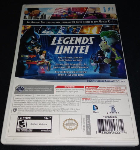 Lego Batman 2 Dc Super Heroes - 100% Original Nintendo Wii