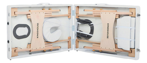 Cama Para Masaje Plegable Portatil De Madera Y Vinil Color Blanco Cama De Masaje Profesional Altura Ajustable Con Bolsa De Transporte Fisioterapia Tatatuajes Tratamientos De Belleza