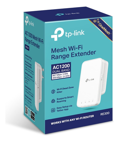 Repetidor Extensor De Rango Wifi Tp-link 300 Mbps Re300 Dual