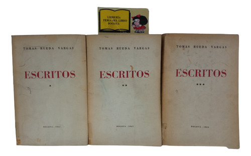 Tomás Rueda Vargas - Escritos - 3 Tomos - Antares - 1963