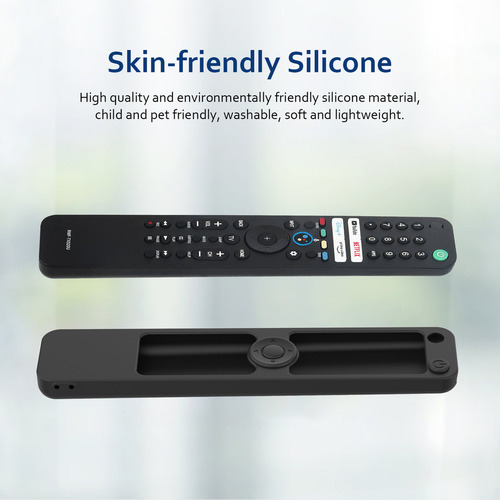 USTIYA Funda Para Sony Tv 4k Rmf Tx600 C/p/u/e Case Control Remoto Carcasa Silicona Color Negro Cover